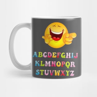 text and imoji art designs. Mug